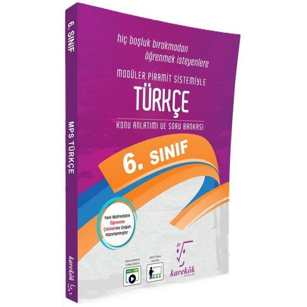 6. Sınıf Türkçe Mps (Modüler Piramit Sistemi) | Karekök Eğitim Yayın (İnce Kapak)