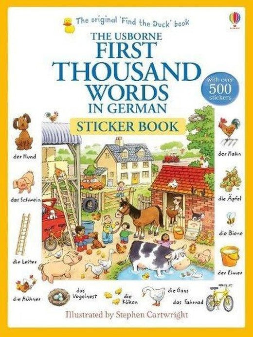 First Thousand Words in German Sticker Book (First Thousand Words Sticker Book) | Usborne (İnce Kapak)