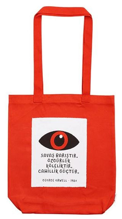 George Orwell 1984 Bez Çanta (Kırmızı Gabardin) | Can Dükkan