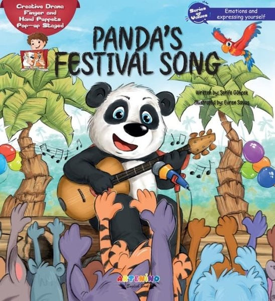 Panda's Festival Song - Creative Drama Finger and Hand Puppets Pop-up Staged | Artenino Yayıncılık