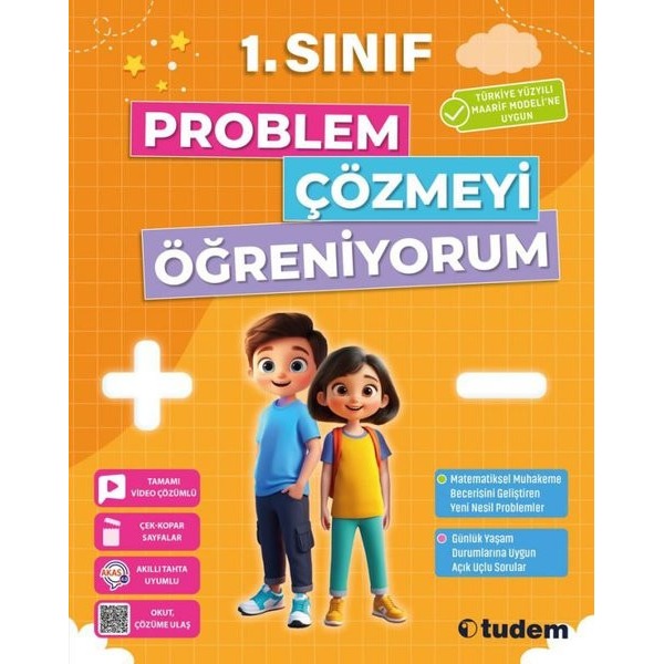1. Sınıf Problem Çözmeyi Öğreniyorum | Tudem Yayınları - Ders Kitapları (İnce Kapak)