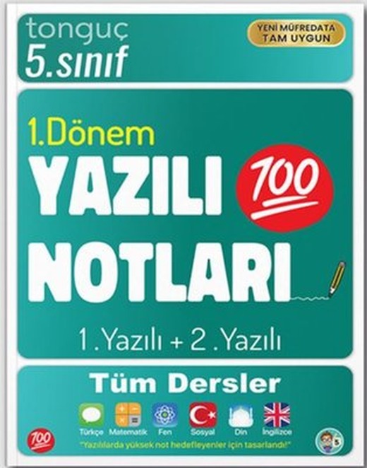 5. Sınıf Yazılı Notları 1. Dönem 1 ve 2. Yazılı | Tonguç Akademi (İnce Kapak)
