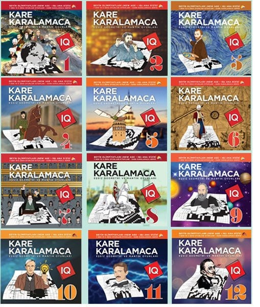 Dünya Beyin Olimpiyatları Kare Karalamaca Serisi (12 Kitap Takım) | Ekinoks (İnce Kapak)