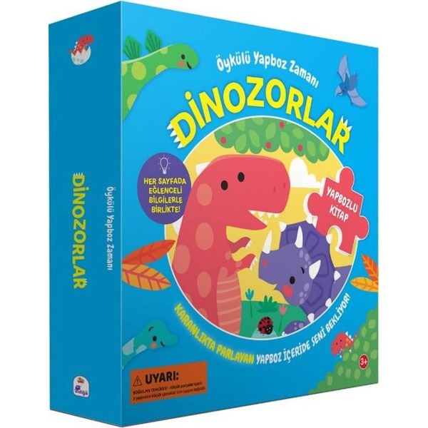 Dinozorlar - Öykülü Yapboz Zamanı | İndigo Çocuk (Ciltli)