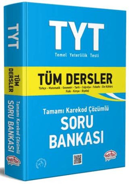 TYT Tüm Dersler Soru Bankası Tamamı Karekod Çözümlü
