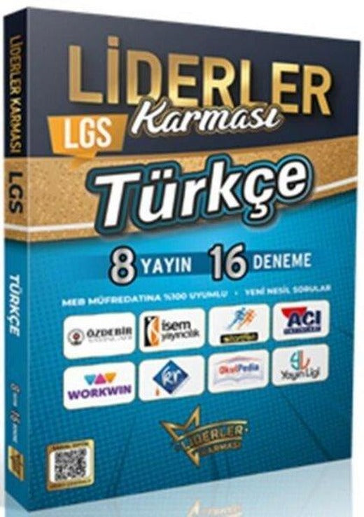 LGS Türkçe Denemeleri 8 Yayın 16 Deneme | Liderler Karması (İnce Kapak)