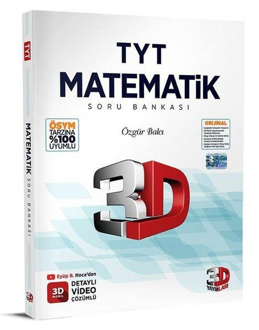 TYT Matematik Soru Bankası | 3D Yayınları (İnce Kapak)