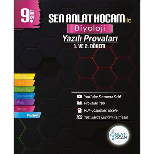 9. Sınıf Biyoloji Yazılı Provaları | Sen Anlat Hocam Yayınları (İnce Kapak)