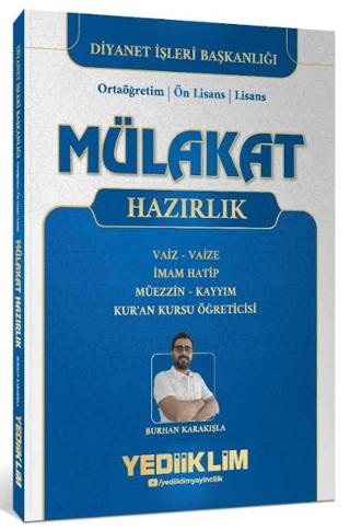 Diyanet İşleri Mülakat Hazırlık Kitabı | Yediiklim Yayınları (Ciltsiz)  - Resim 1