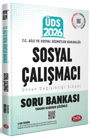 T.C. Aile ve Sosyal Hizmetler Bakanlığı ÜDS Sosyal Çalışmacı Kadrosu Soru Bankası (Karekod Çözümlü) | Data Yayınları (Ciltsiz)  - Resim 1