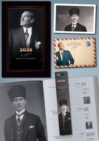 2026 Atatürk Ajandası - İstikbal | Mor Kelebek (Ciltsiz)  - Resim 1