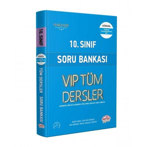 10.Sınıf VIP Tüm Dersler Soru Bankası - Mavi Kitap | Editör (İnce Kapak)  - Resim 1