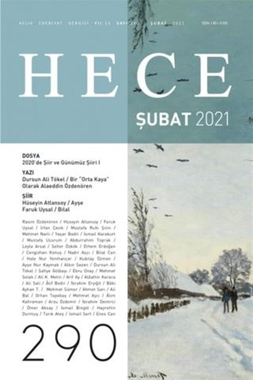 Hece Aylık Edebiyat Dergisi Sayı: 290 Şubat 2021 | Hece Dergisi (Ciltsiz)