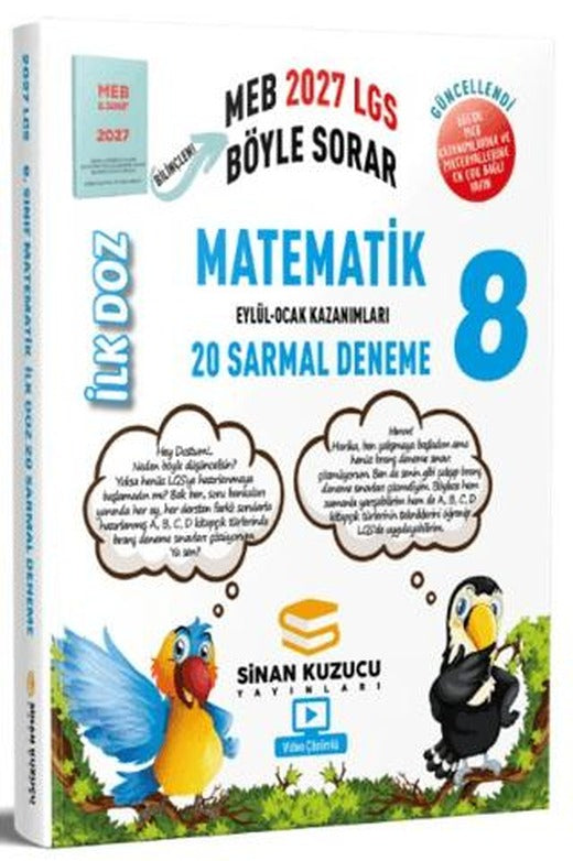 2027 8. Sınıf İlk Doz Matematik Sarmal Deneme | Sinan Kuzucu Yayınları (Ciltsiz)