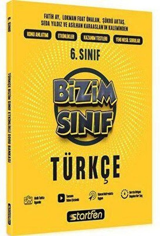 6. Sınıf Bizim Sınıf Türkçe Etkinlikli Soru Bankası | Startfen Yayınları (İnce Kapak)