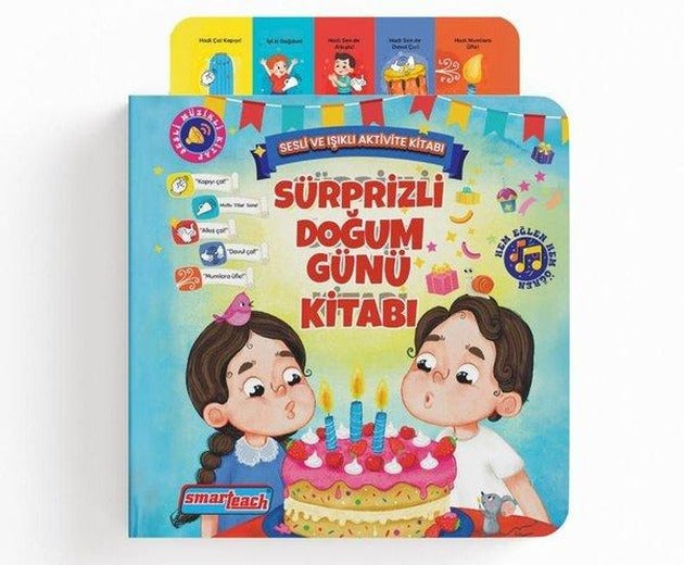 Sürprizli Doğum Günü Kitabı - Sesli ve Aktiviteli Kitap | Smarteach (Ciltli)