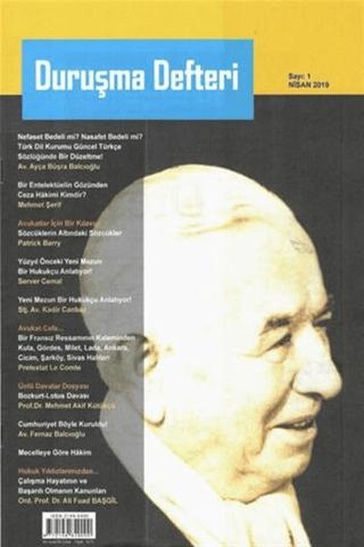 Duruşma Defteri Sayı: 1 Nisan 2019 | Erguvani Yayınevi (Ciltsiz)