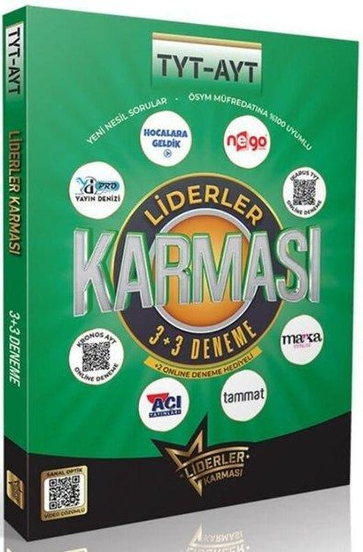 TYT AYT 3+3 Deneme Seti | Liderler Karması (İnce Kapak)
