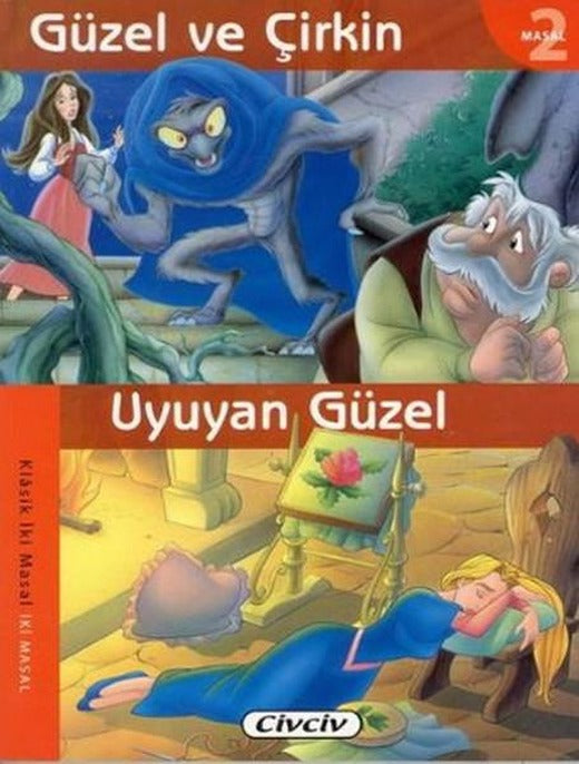 Klasik 2 Masal Dizisi - Güzel ve Çirkin / Uyuyan Güzel | Çiçek Yayıncılık (İnce Kapak)