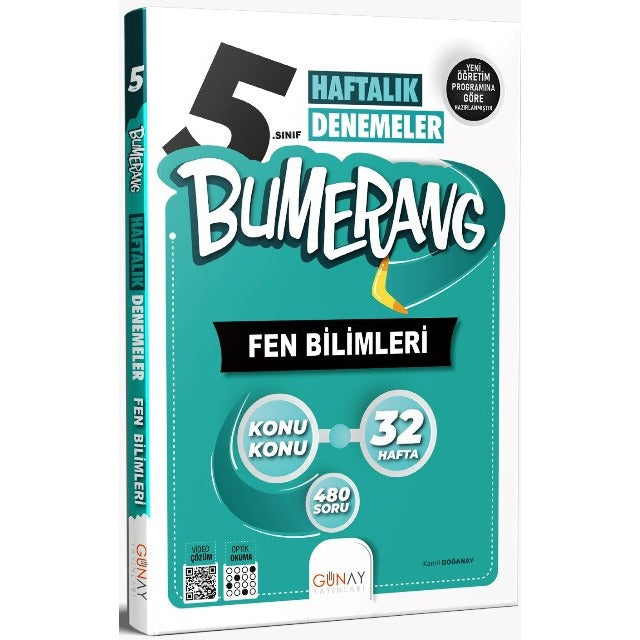 5. Sınıf Bumerang 32 Haftalık Fen Bilimleri Denemeleri | Günay Yayıncılık (İnce Kapak)