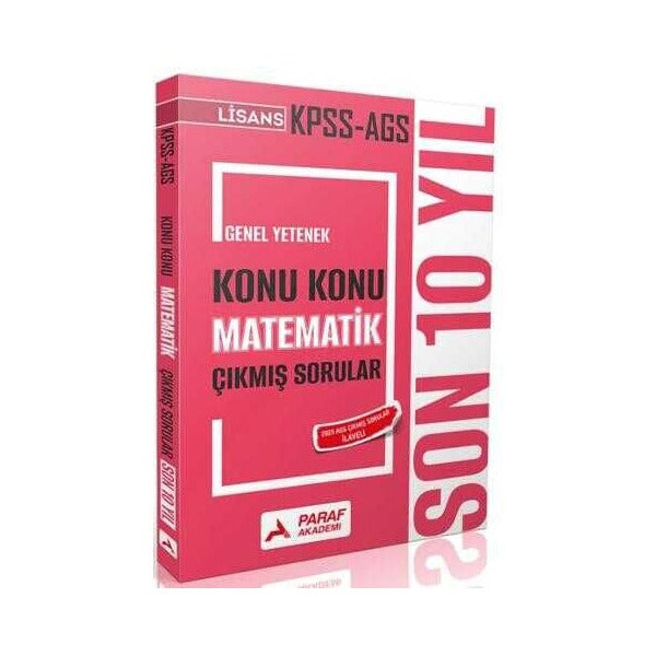 KPSS AGS Genel Yetenek Konu Konu Matematik Çıkmış Sorular Son 10 Yıl