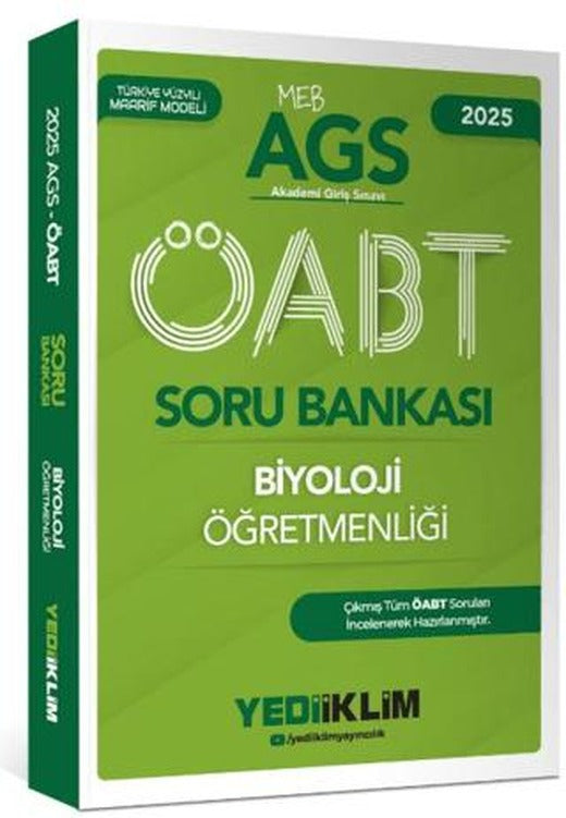 2025 MEB AGS ÖABT Biyoloji Öğretmenliği Soru Bankası | Yediiklim Yayınları (Ciltsiz)