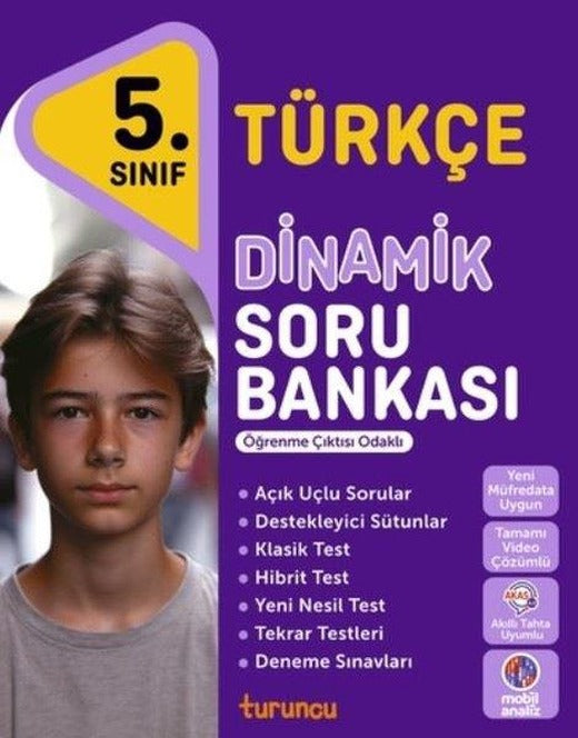 5. Sınıf Türkçe Dinamik Soru Bankası Turuncu | Turuncu Yayınları (İnce Kapak)