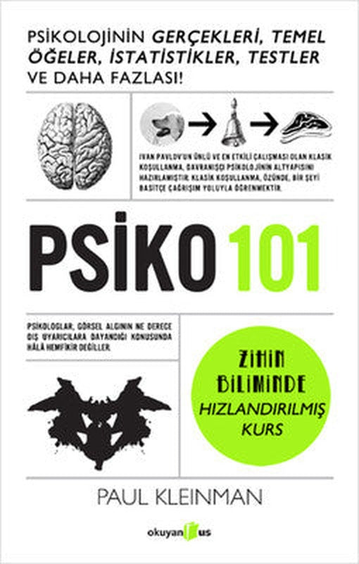 PSİKO 101:Psikolojinin Gerçekleri Temel Öğeler İstatistikler Testler ve Daha Fazlası! | Okuyan Us Yayınları