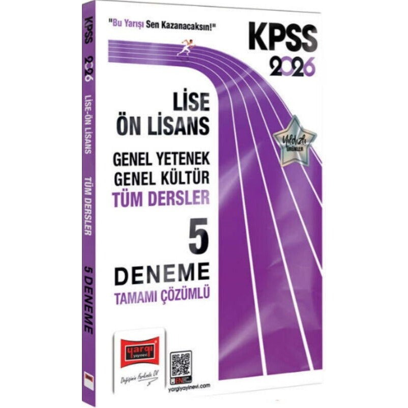 2026 KPSS GK - GY Lise Ön Lisans Tüm Dersler Tamamı Çözümlü 5 Deneme | Yargı Yayınları (İnce Kapak)