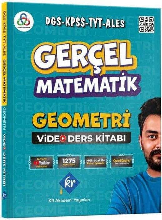 Gerçel Matematik DGS KPSS TYT ALES Geometri Video Ders Kitabı | KR Akademi (İnce Kapak)