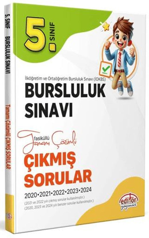5. Sınıf Bursluluk Sınavı Tamamı Çözümlü Çıkmış Sorular | Editör Yayınevi (Ciltsiz)