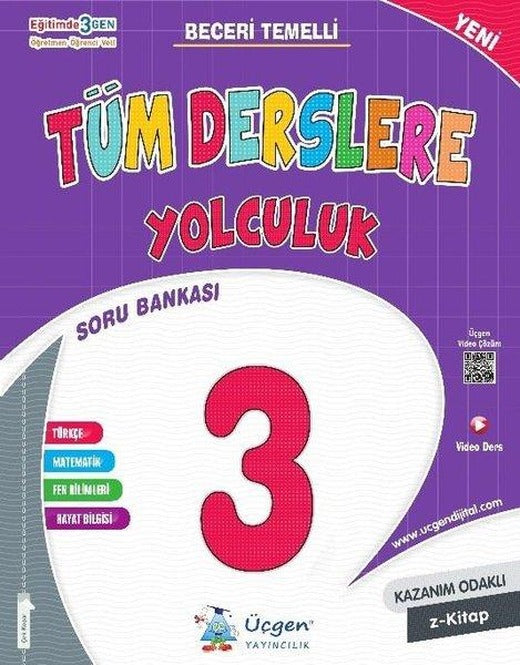 3. Sınıf Tüm Derslere Yolculuk Soru Bankası | Üçgen Yayıncılık (İnce Kapak)