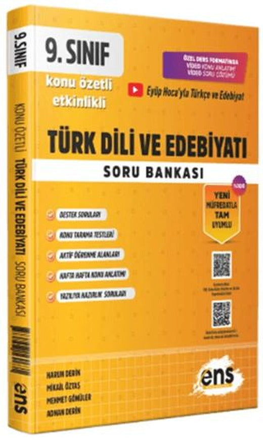9. Sınıf Türk Dili ve Edebiyatı Etkinlikli Soru Bankası | ENS Yayınları (Ciltsiz)