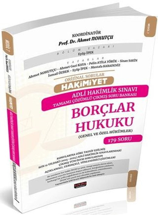 HAKİMİYET Adli Hakimlik Borçlar Hukuku Çıkmış Soru Bankası | Savaş Yayınevi (Ciltsiz)