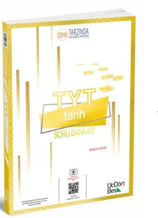 TYT Tarih Soru Bankası | Üç Dört Beş Yayınları (İnce Kapak)