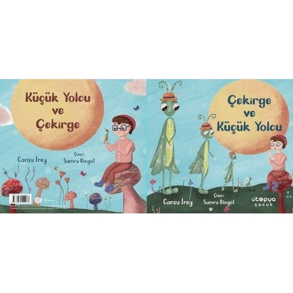 Çekirge ve Küçük Yolcu - Küçük Yolcu ve Çekirge (İki Kitap Birlikte) | Ütopya Çocuk (Ciltsiz)