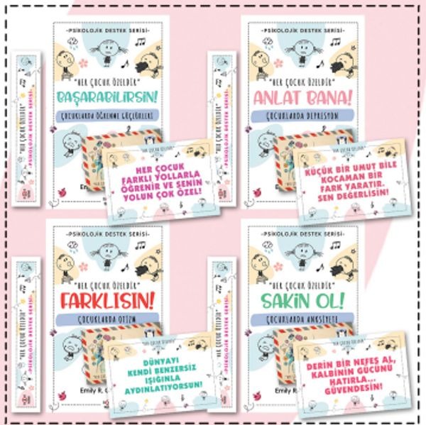 Çocuklar İçin Psikoloik Destek Serisi 4 Kitap (Set 2) | Nesnel Yayınları (Ciltsiz)