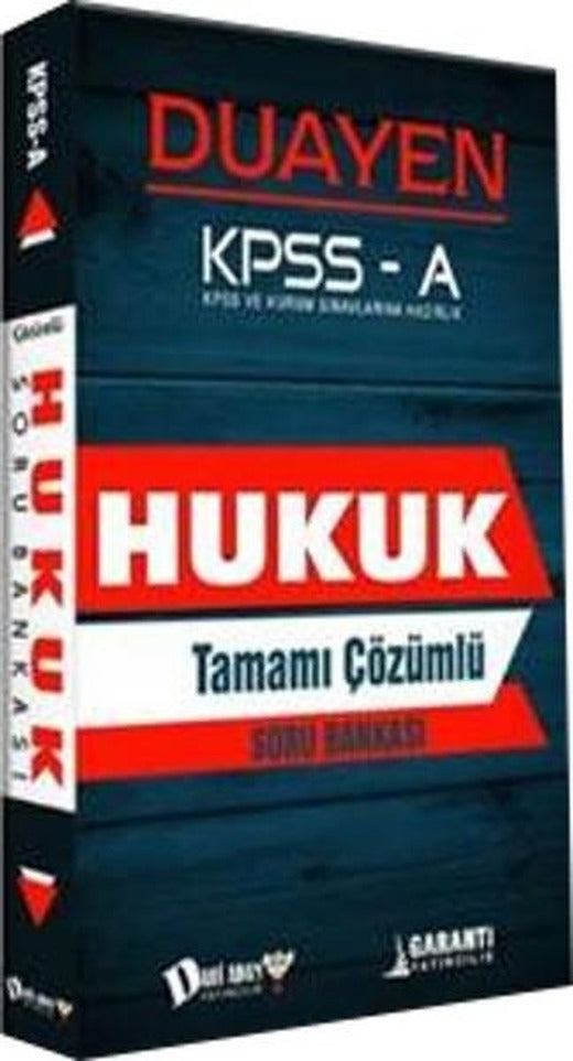 Dahi Adam KPSS A Grubu Hukuk Duayen Soru Bankası | Dahi Adam Yayıncılık (İnce Kapak)