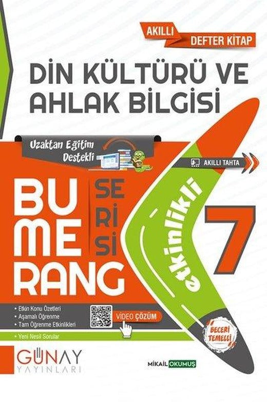 7. Sınıf Bumerang Etkinlikli  Din Kültürü Ve Ahlak Bilgisi | Günay Yayıncılık (İnce Kapak)