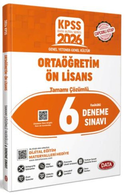 KPSS GY-GK Ortaöğretim Ön Lisans Tamamı Çözümlü Fasiküllü 6 Deneme Sınavı | Data Yayınları (Ciltsiz)