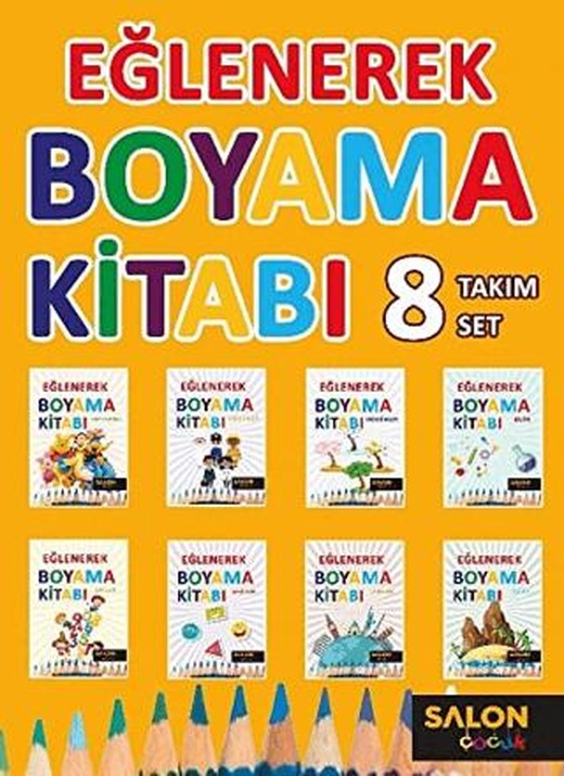 Eğlenerek Boyama Kitabı (8 Kitap Takım)