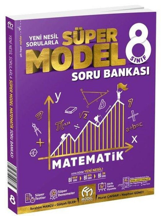 8. Sınıf Matematik Süper Model Soru Bankası | Model Eğitim Yayınları (İnce Kapak)