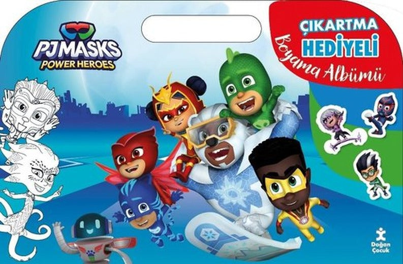 Pjmasks Power Heroes - Çıkartma Hediyeli Boyama Albümü | Doğan Çocuk (İnce Kapak)