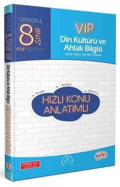 8.Sınıf VIP Din Kültürü ve Ahlak Bilgisi Hızlı Konu Anlatımlı | Editör (İnce Kapak)  - Resim 1