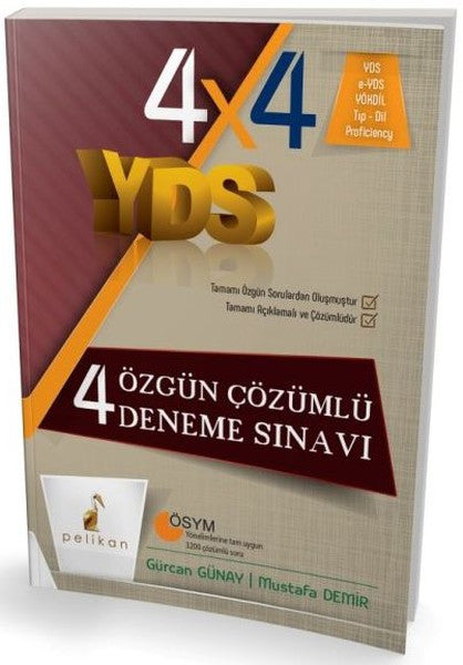 4x4 YDS 4 Özgün Çözümlü Deneme - Mustafa Demir kitap kapağı