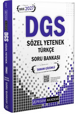 2027 DGS Sözel Yetenek Türkçe Tamamı Çözümlü Soru Bankası | Pegem Akademi Yayıncılık (Ciltsiz)  - Resim 1