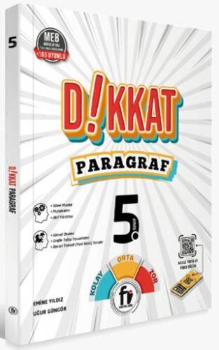 5. Sınıf Dikkat Paragraf Soru Bankası - Emine Yıldız kitap kapağı