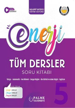 Palme 5. Sınıf Tüm Dersler Enerji Soru Kitabı Çözümlü Yeni - Ali Pehlivan kitap kapağı