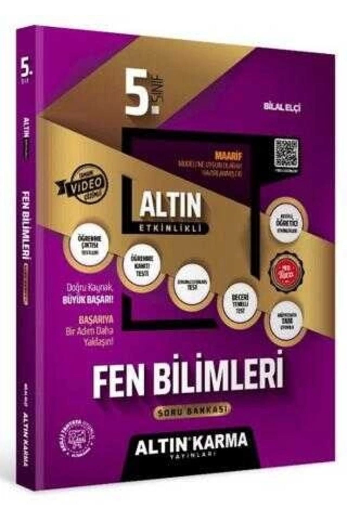 5. Sınıf Fen Bilimleri Altın Etkinlikli Kazanım Soru Bankası - Kolektif kitap kapağı