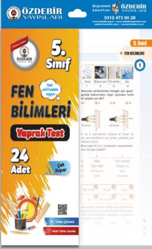 5. Sınıf Fen Bilimleri Çek Kopar Yaprak Test - Kolektif kitap kapağı